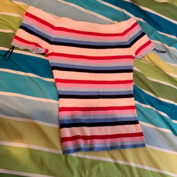 Tommy Hilfiger Tops - Tommy Hilfiger Jeans Striped Off the Shoulder Top